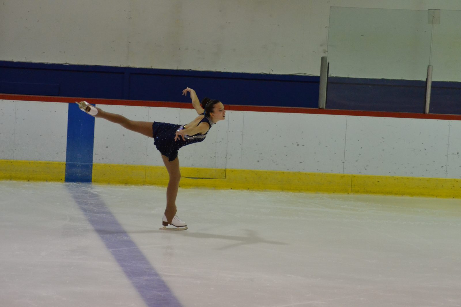 Pirouette lors de la revue sur glace